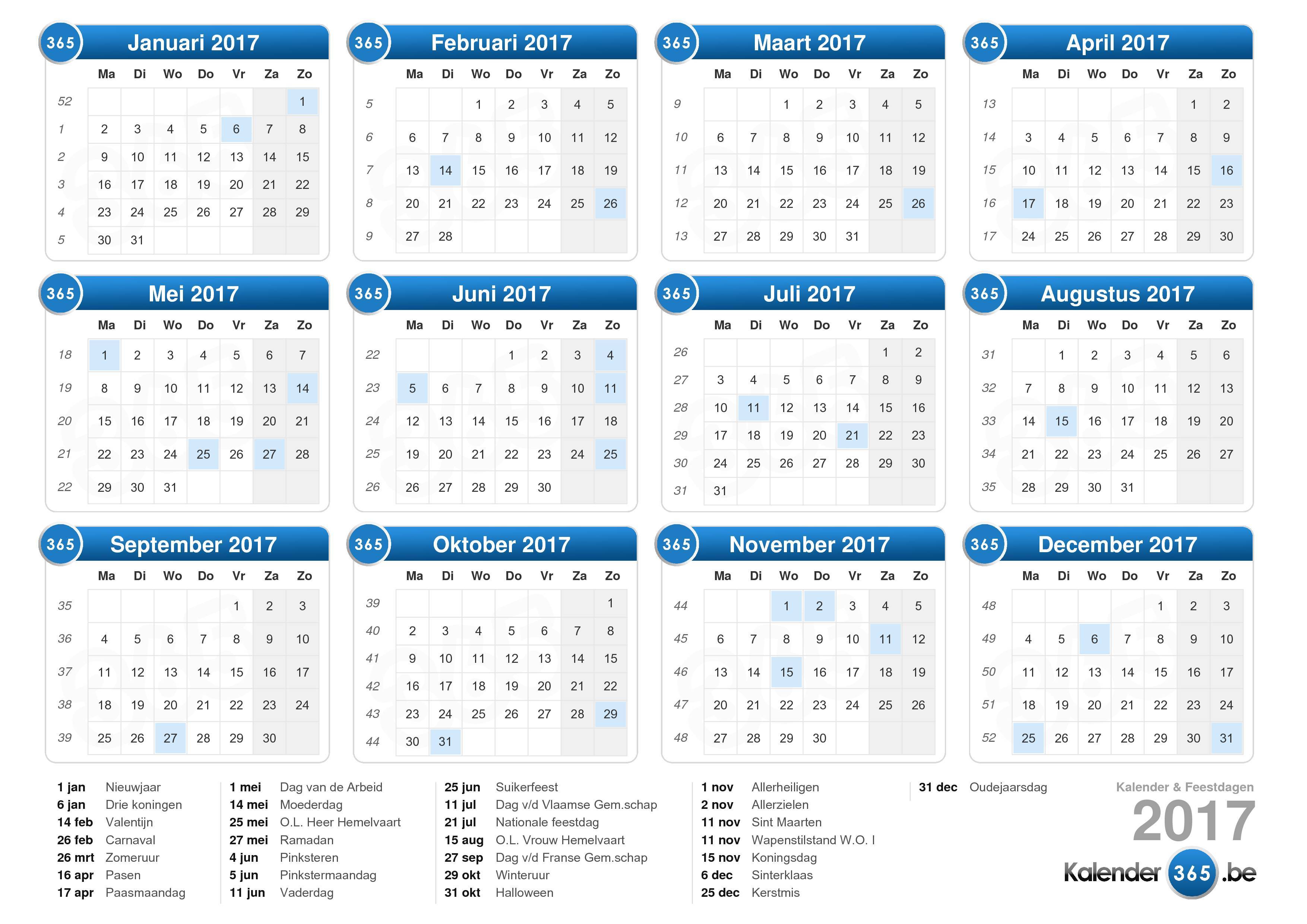 Verrassend genoeg bladerdeeg Mondwater Kalender 2017.es/kalender 2018